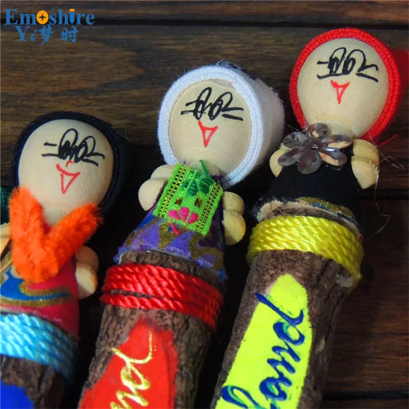 Emoshire Imported Thai color pencil wood doll decorative pencil personality creative ornaments travel souvenirs gifts (4)