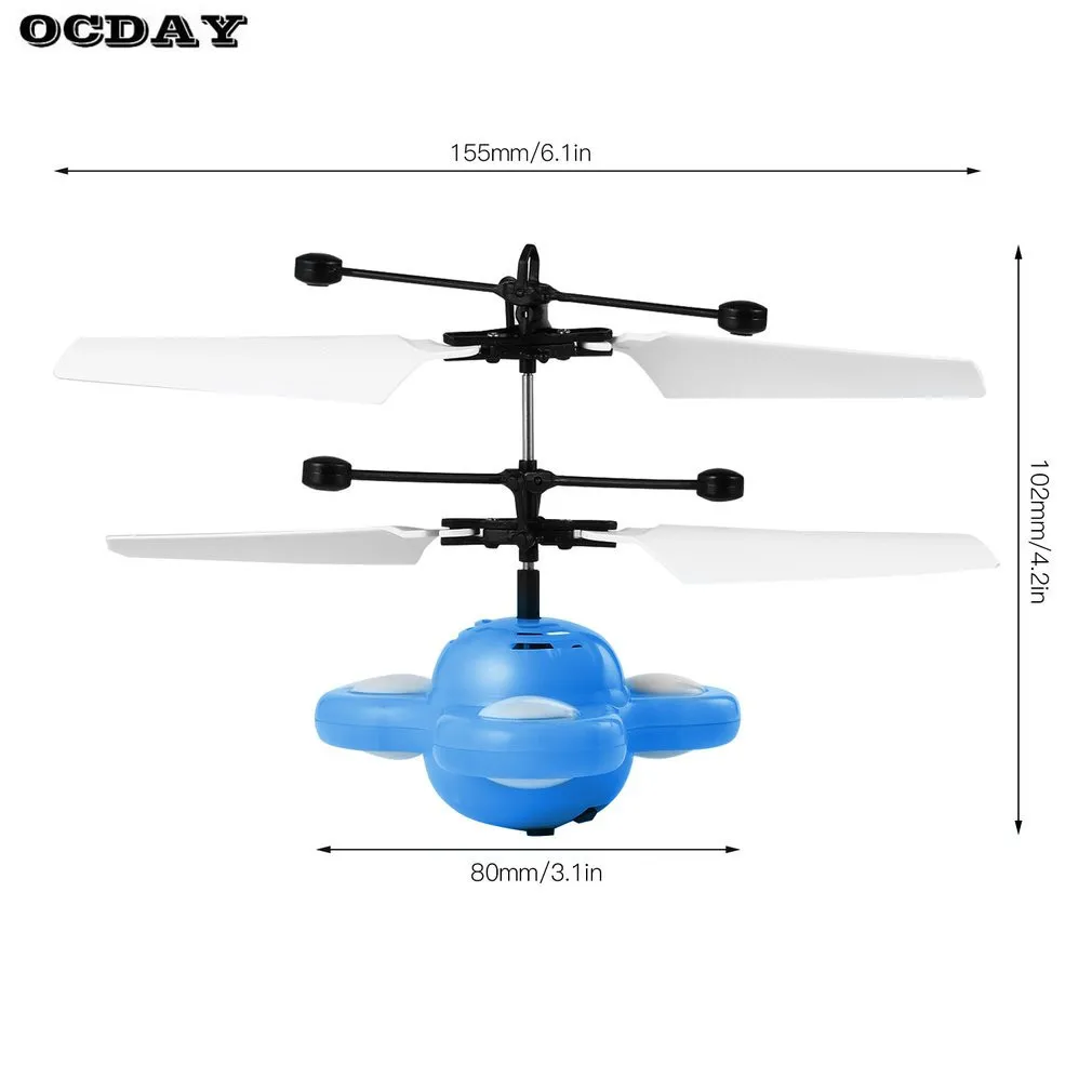 OCDAY RC летающий шар Дрон вертолет Волшебная инфракрасная индукция диско-полет НЛО светодиодный шар сценическая лампа игрушки для детей Рождественский подарок