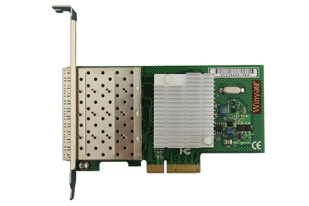 Winyao WY580F4-SFP четыре порта SFP Gigabit Ethernet PCI-E сервер сетевая карта NIC Intel82580EB чипсет