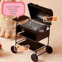 Мини кукольный домик Черные Аксессуары для мини-мебели Модель гриля хорошая легкая текстура