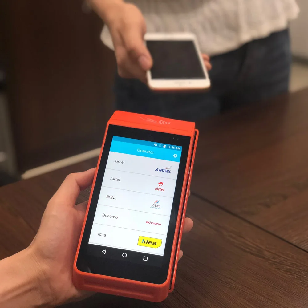 Портативный сканер штрих кода Nfc Pos Android терминал с принтером|Принтеры| |