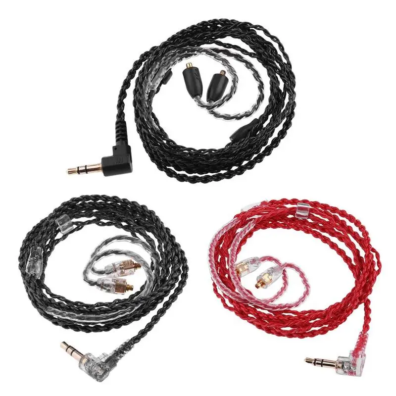 

ALLOYSEE 1.1m/3.6FT 4 Core MMCX L-Type Bending Earphones Upgrade Cable Headset Wire For Shure SE535 SE846 UE900 DT2 UE LZ A3 QT5