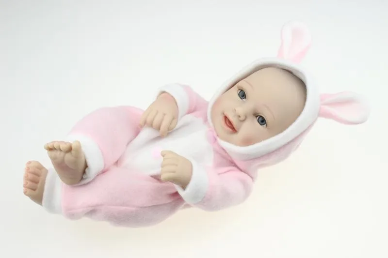 28 см новые силиконовые Reborn Baby Doll Игрушечные лошадки lifelike ручной Детские Куклы детские дома кукла с Животные одежда Play дом