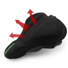 ROCKBROS Anti-Slip Big Size Sponge Bicycle Saddle Cover MTB Road Bike Cycling Seat Cover Breathable Soft Hollow Bike Cushion rockbros breathable round bow bike saddle bicycle