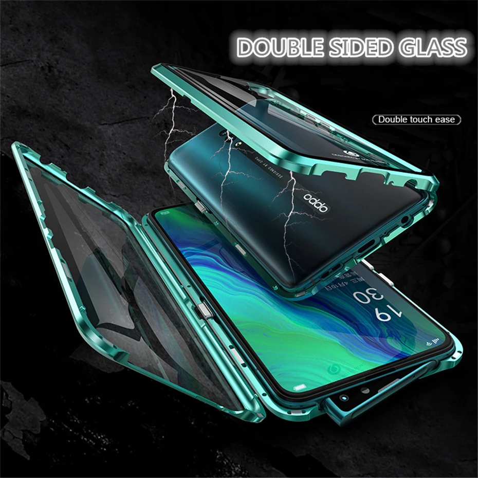 Роскошный чехол для OPPO Reno с магнитной адсорбцией и металлической рамкой