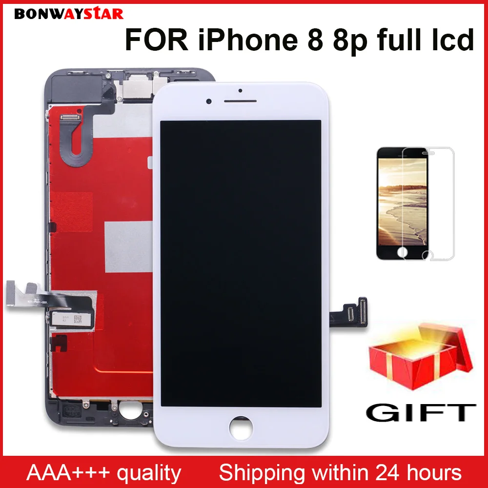 

Full Set LCD For iPhone 7 7 Plus 8 7 Plus 8p Display Touch Screen Assembly Replacement Good 3D touch with Front Camera Speaker
