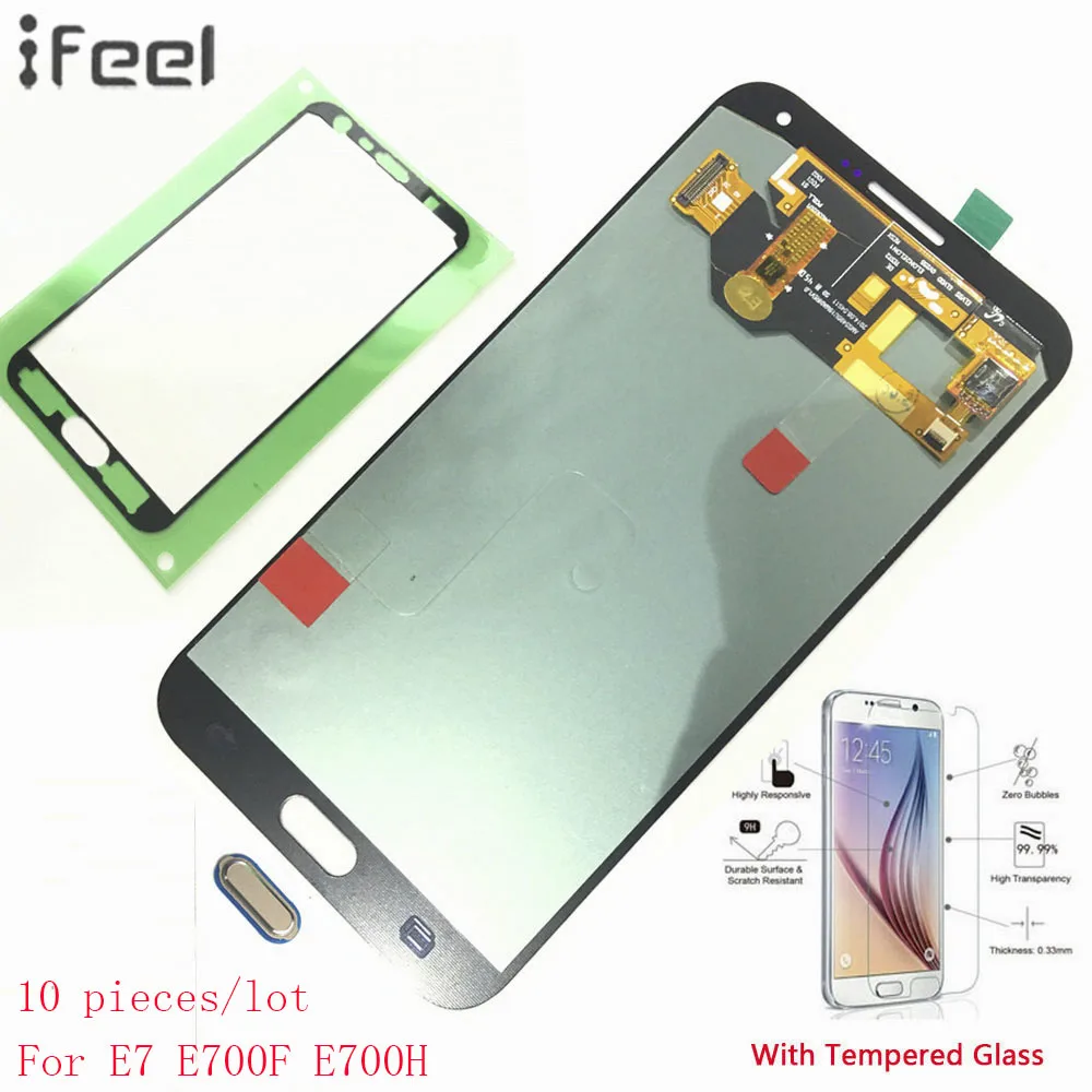 

IFEEL 10 pieces/lot For Samsung Galaxy E7 E700F E700H E700M E7000 LCD Display Touch Screen Digitizer Repair Super AMOLED+Button