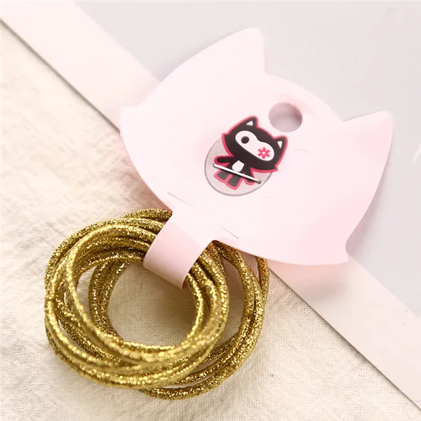 12 Colors 50pcs/lot 3cm Child Rubber Bands Hair Accessories Wholesale Candy Colors Hair Elastics New Fashion For Girls Kids - Цвет: 50pcs Gold