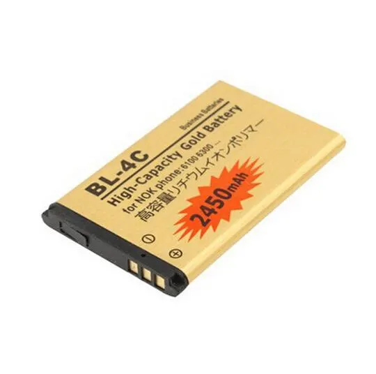 2450mAh BL-4C bl-4c High Capacity Gold Li-ion Battery Batteries For Nokia 1202/ 1265/ 1325/ 1506/ 1508/ 1661/ 1706/ 2220s/ 6100 | Мобильные