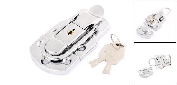 

Uxcell Hot Sale Suitcase Boxes Case Locking Clasp Toggle Catch Latch w 2 Keys for Home Office Shop