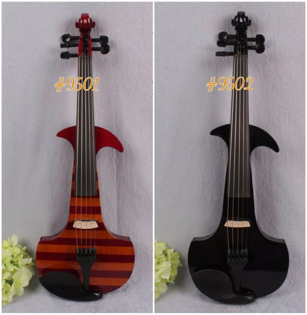 9501 4/4 Electric Violin Powerful Sound Solid wood Big New 5 strings