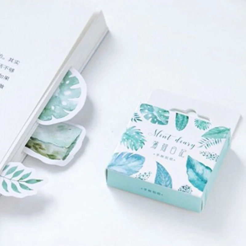 45 Pcs Mint Diary Mini Paper Stiker DIY Scrapbook Notebook Album Sticker Stationery Kawaii Girl Decor | Дом и сад