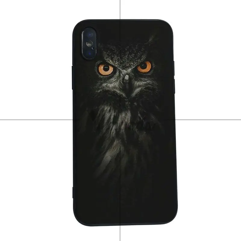Yinuoda синие глаза в черном кота Сова Индивидуальные фотографии черный чехол для iPhone X 8 8plus черный чехол и 7 7plus 6 6s