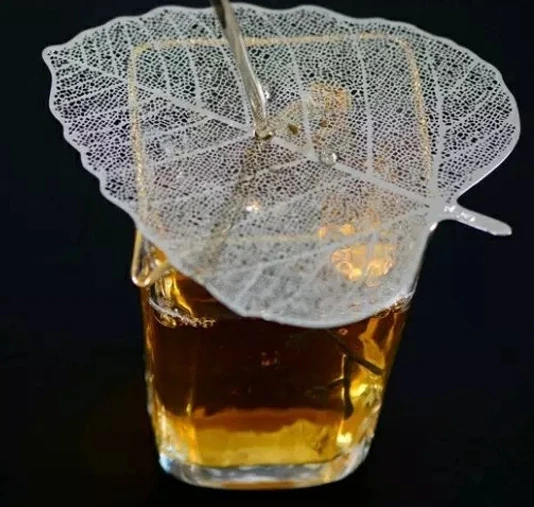 

100pcs/lot Leaves Shape Tea Infuser Reusable Tea Strainer Teapot Stainless Steel Loose Tea Leaf Spice Filter Drinkware Kitchen
