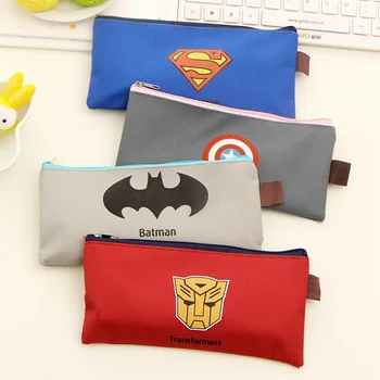 

Batman Pencil Case Superman Hero Series Pencil Bag Captain America Stationery Pen Case for Boys Girls School Supplies