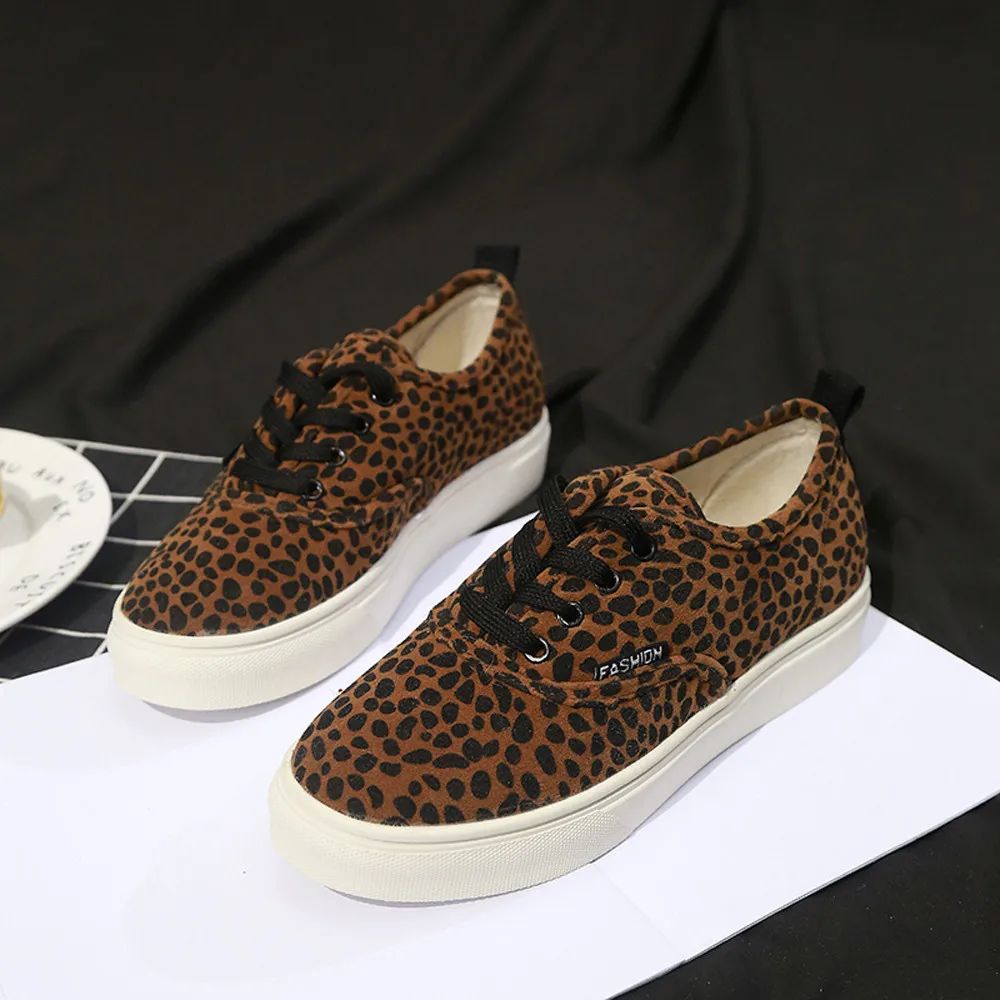 leopard flat sneakers