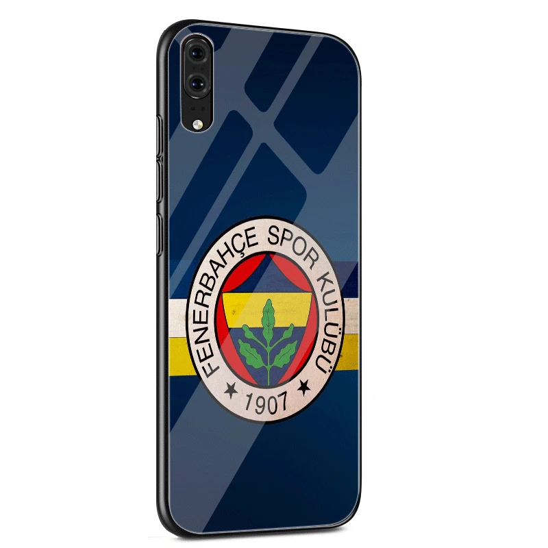 Стеклянный Чехол для мобильного телефона Fenerbahce Huawei P30 P20 P Smart P10 Y6 7A Y9 Honor 8X 9 10 Mate 20 Pro