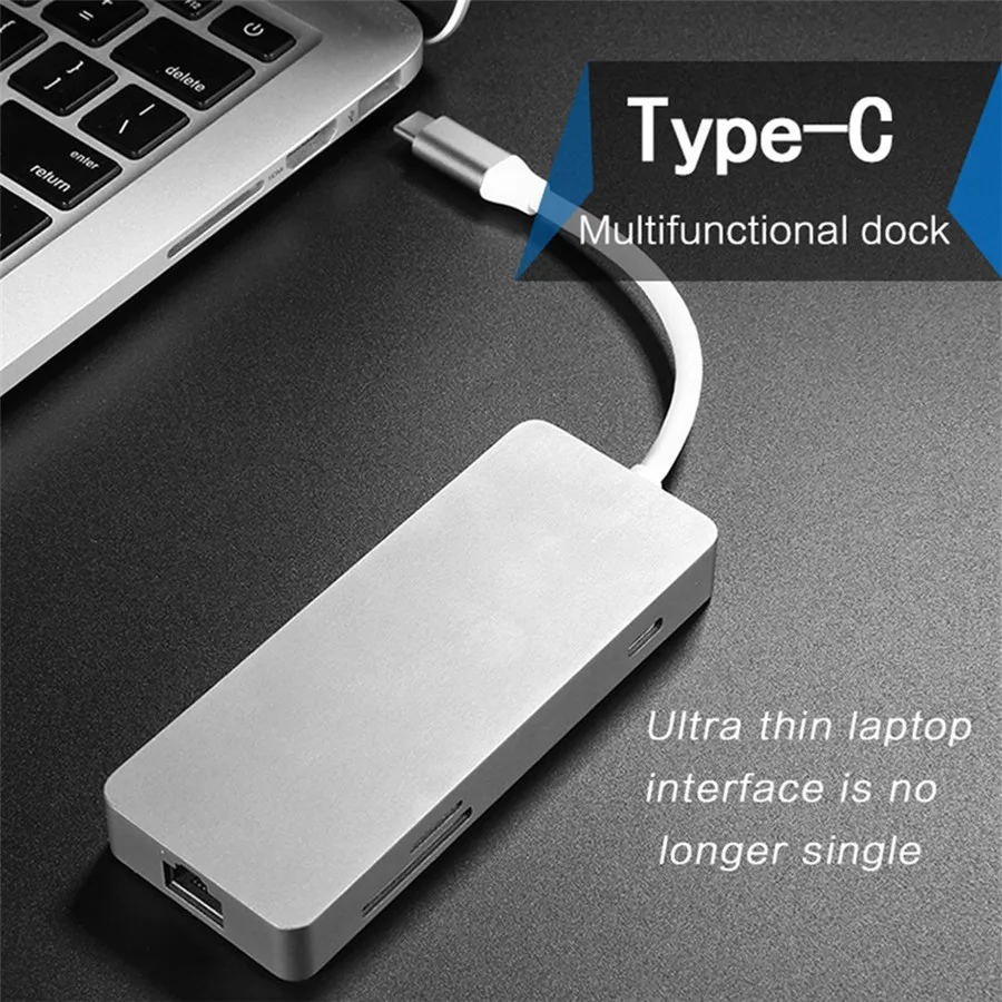 Usb C концентратор HDMI ethernet rj45 lan адаптер thunderbolt 3 многопортовый док станция usb 0 type c