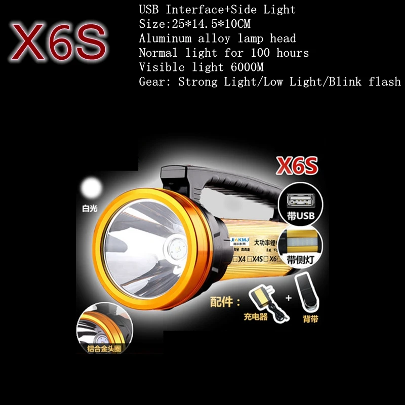 Светодиодный прожектор 18650 фонарь мощный прожектор светодиодный USB Перезаряжаемый рабочий свет светодиодный портативный прожектор