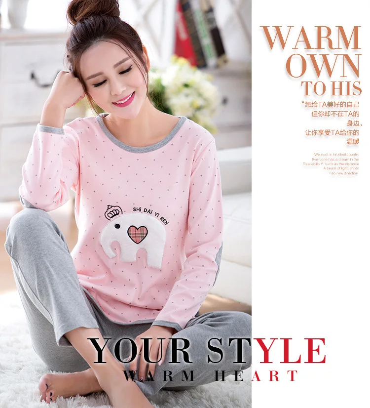 daxiangaixin pink pajamas set (3)
