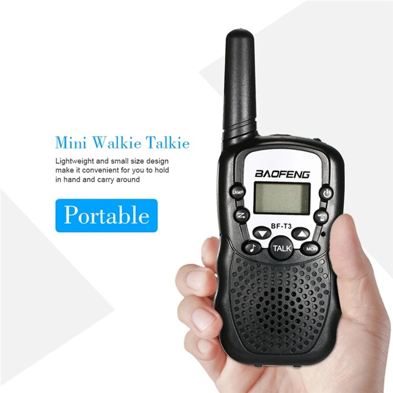 Из 2 предметов Baofeng BF-T3 мини дети Walkie Talkie способ CB Любительское ДМВ радиостанция трансивер Boafeng PMR 446 PMR446 сканер Портативный