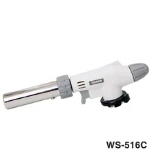 Бутановая газовая сварочная факела Регулируемая дутая кулинарная факельная горелка пистолет автоматический огнемет для пайки наружного приготовления барбекю