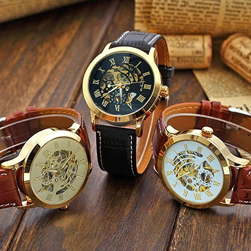 Hot Sales 2015 hot Mens Roman Numerals Stainless Steel Automatic Mechanical Sport Wrist Watch 2KC4 6T5S forsining transparent open work golden stainless steel mens automatic sport wristwatch mechanical skeleton top brand luxury hour