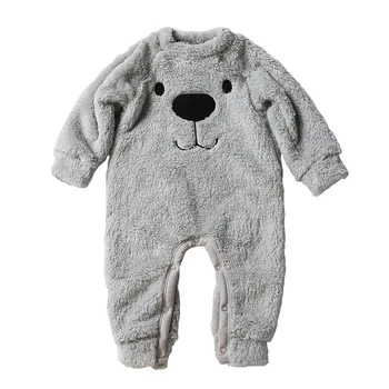 

Autumn Baby Boy Girl Clothes Long Sleeve Cashmere Bear Cartoon Baby Rompers Jumpsuit Costumes Newborn For 0-24M