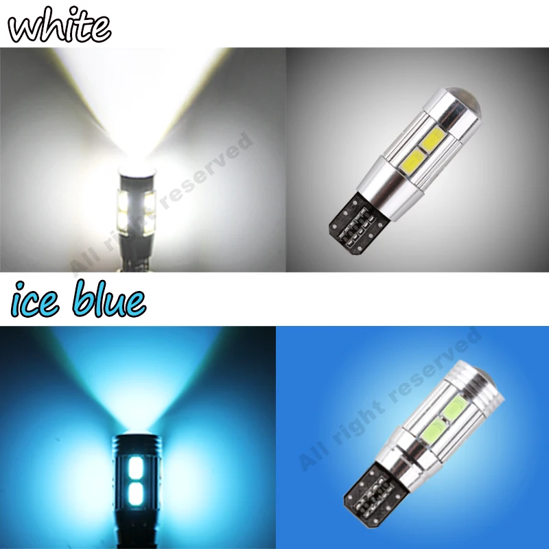 Светодиодные лампы T10 W5W 10SMD CANBUS без ошибок по OBC 2 шт. СВЕТОДИОДНАЯ Лампа 501