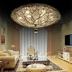 Алюминий Птичье гнездо потолочный светильник круглый ручной работы средиземноморская Конференция Романтический гостиная спальня