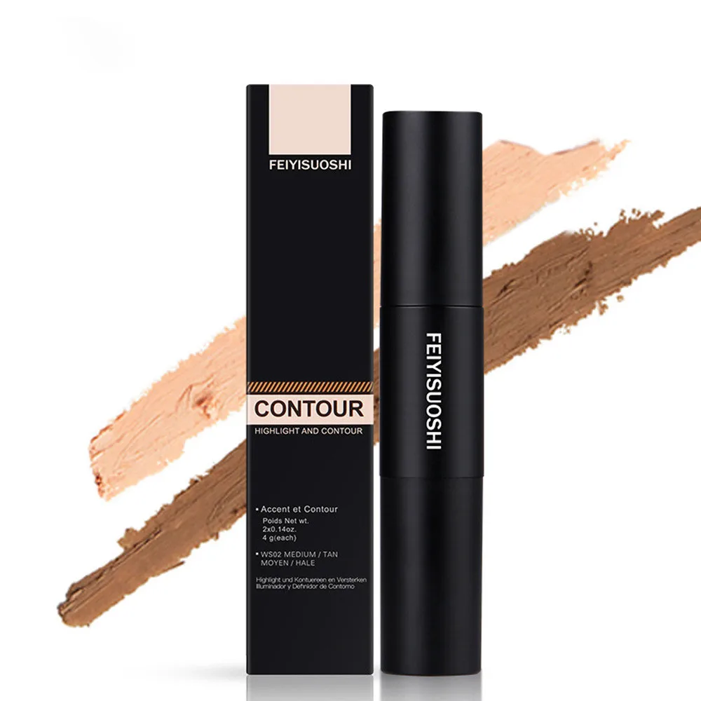 Kanbuder Makeup хайлайтер двойной высокой емкости для ремонта трехмерного лица осветляет высокое освещение