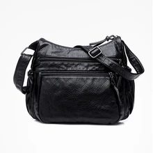 Черные туфли высокого качества мягкие из искусственной кожи женские повседневное bolsos mujer курьерские Сумки сумки через плечо для женщин сумка