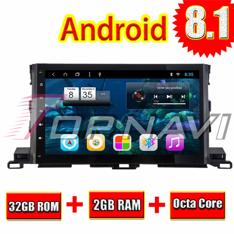 2din car radio For Toyota Highlander 2015