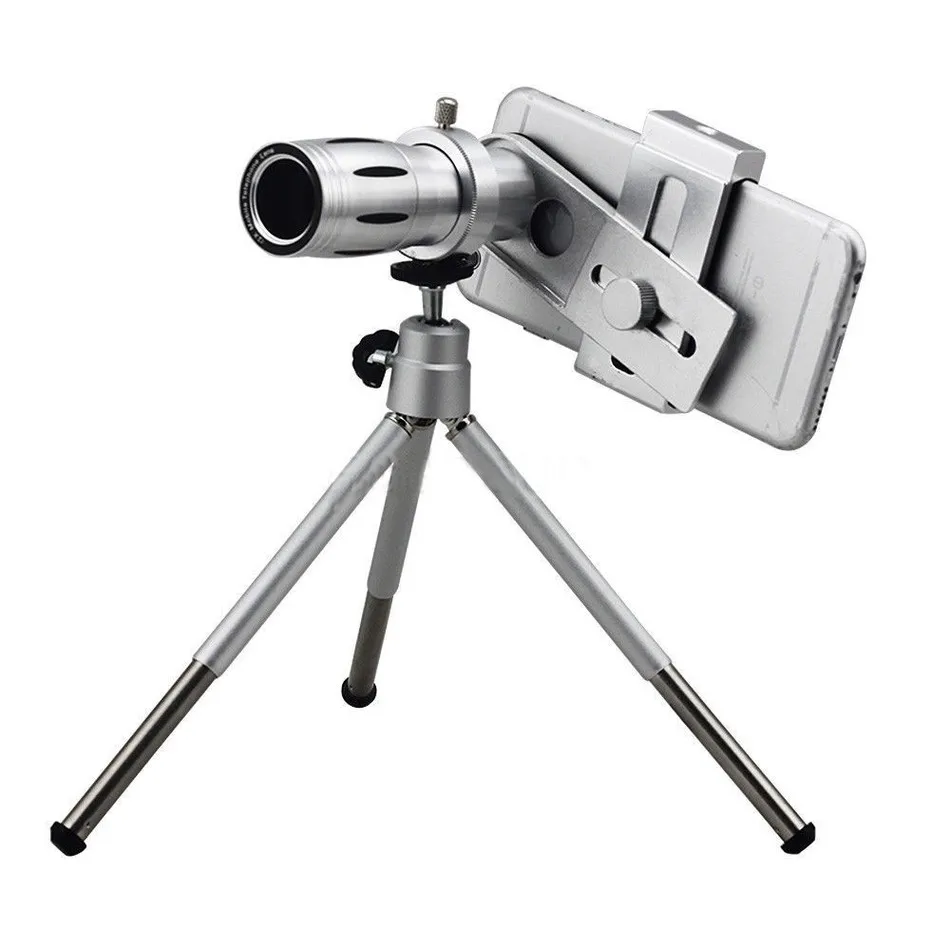 HD 12x Optical Zoom Telephoto Lens Telescope With Clip