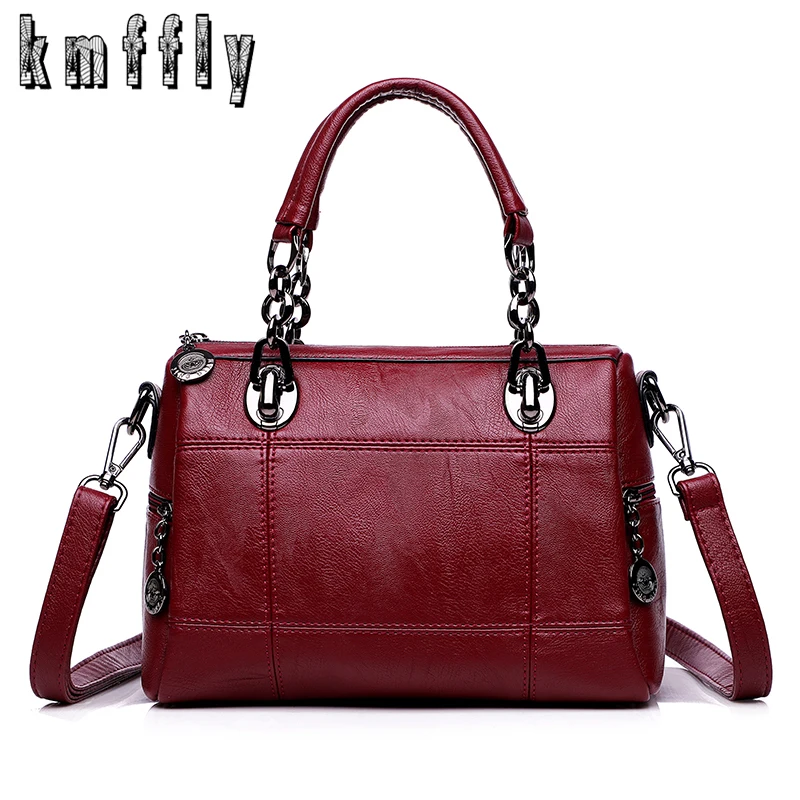 KMF Brand High Quality Women Leather Shoulder Bags Large Capacity