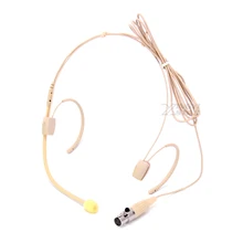 Mini XLR 3 Pin TA3F Double Earhook Headset Microphone Headworn Mic For SAMSON UB7 UR7 CT7