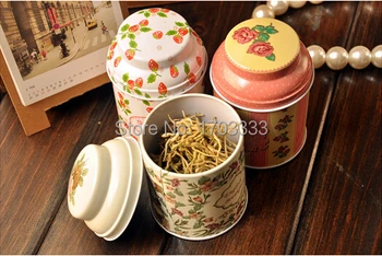 

free shipping Vintage style flower series tea box tin box storage case organizer Iron case storage container