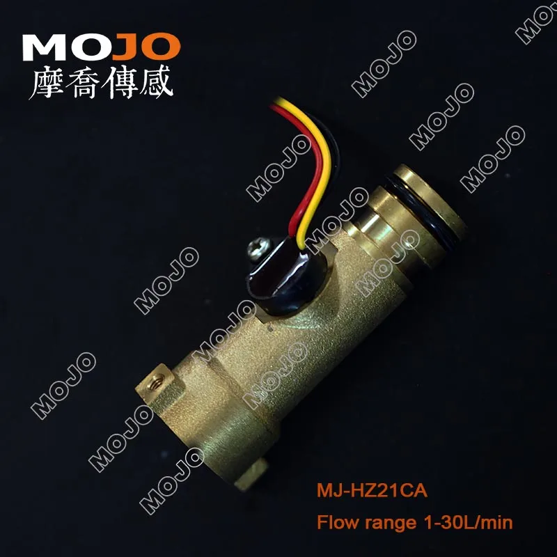 

MJ-HZ21CA Hall Flow Sensor G1/2'' Brass Material 1-30L/min Sale of Water System 5pcs/lot