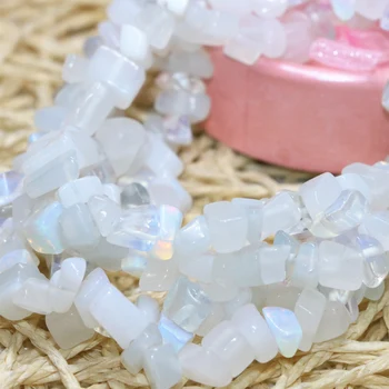 

Semi-precious stone white opal chips opalite shape nugget irregular gravel 5-7mm fashion women jewelry loose beads 32inch B547