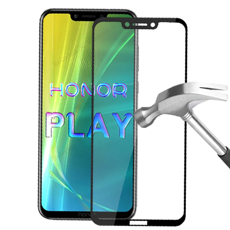 Полное покрытие из закаленного стекла для huawei honor play, защитная пленка для экрана мобильного телефона для honor play, защитная пленка glas COR-L29