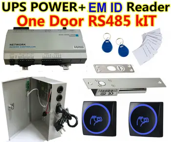 

1 Door Controller RS485 Panel Board with Access communication+ EM RFID Card access reader+UPS power box+Drop Bolt locker full ki