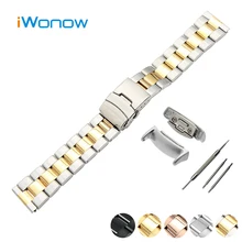 Montre En Acier inoxydable Bande 18mm pour Samsung Gear Fit 2 SM-R360 Sécurité Boucle Courroie de Poignet Bracelet Noir Argent + adaptateurs