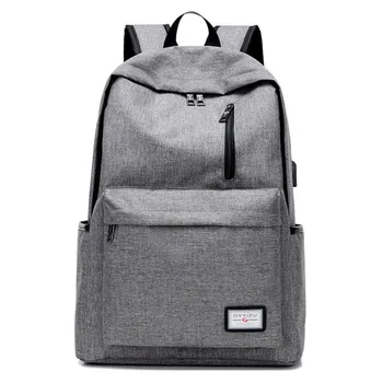 

2018 new leisure smart canvas men backpack students School bag USB charging leisure travel bag best bags female holograms