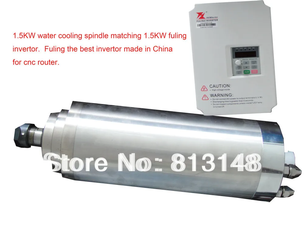 

1.5KW water coolig spindle and 1.5KW invertor for CNC ROUTER