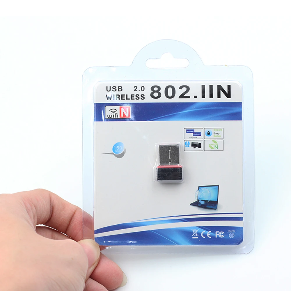 10 шт. USB WiFi адаптер 150 Мбит/с 2 0 Wi Fi беспроводная сетевая LAN Карта 802.11AC антенна для ПК
