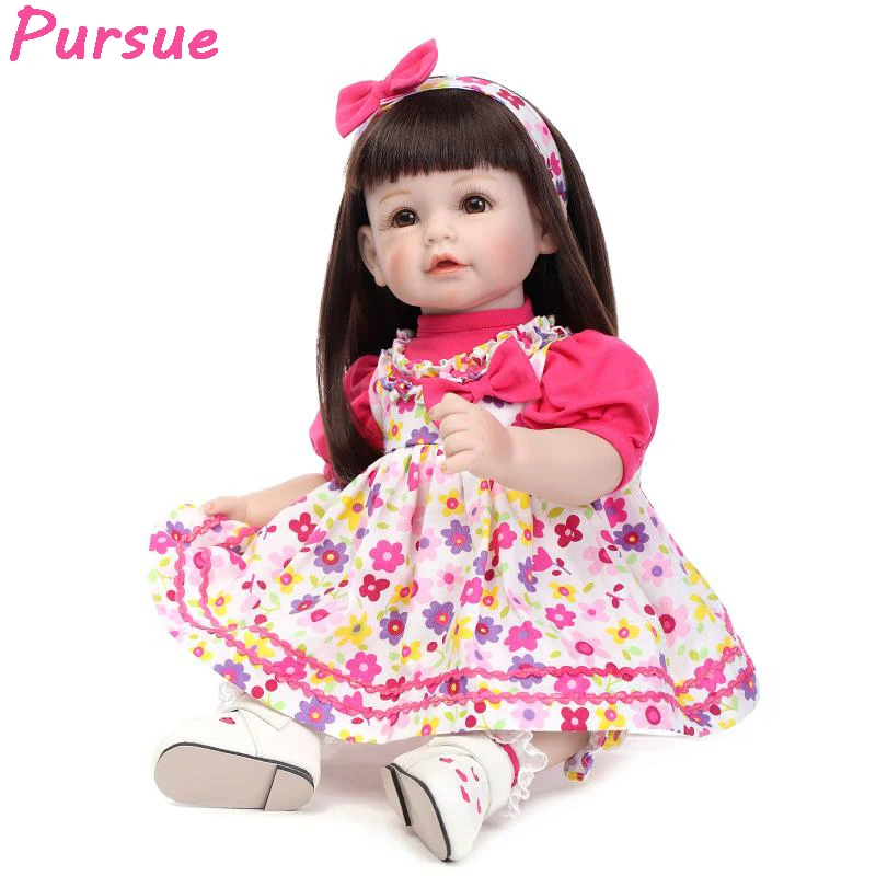 

Pursue 52cm New Pink Princess Reborn Babies Adora-doll Reborn Toys for Girls American Girl Doll bebes reborn Silicone Baby Doll