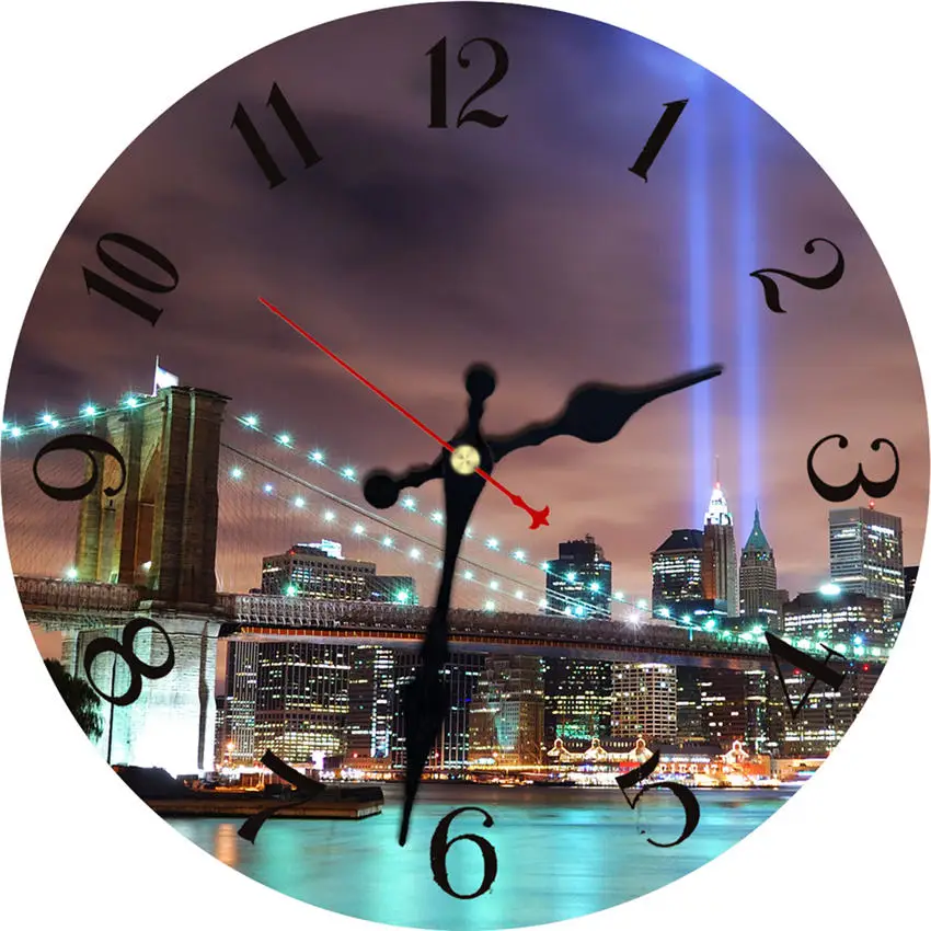 Vintage Abstract Roman Numerals Easy To Read 16 inch  Wooden Cardboard Wall Clock CHIANTI CLASSICO Clock For Living Room Decor 