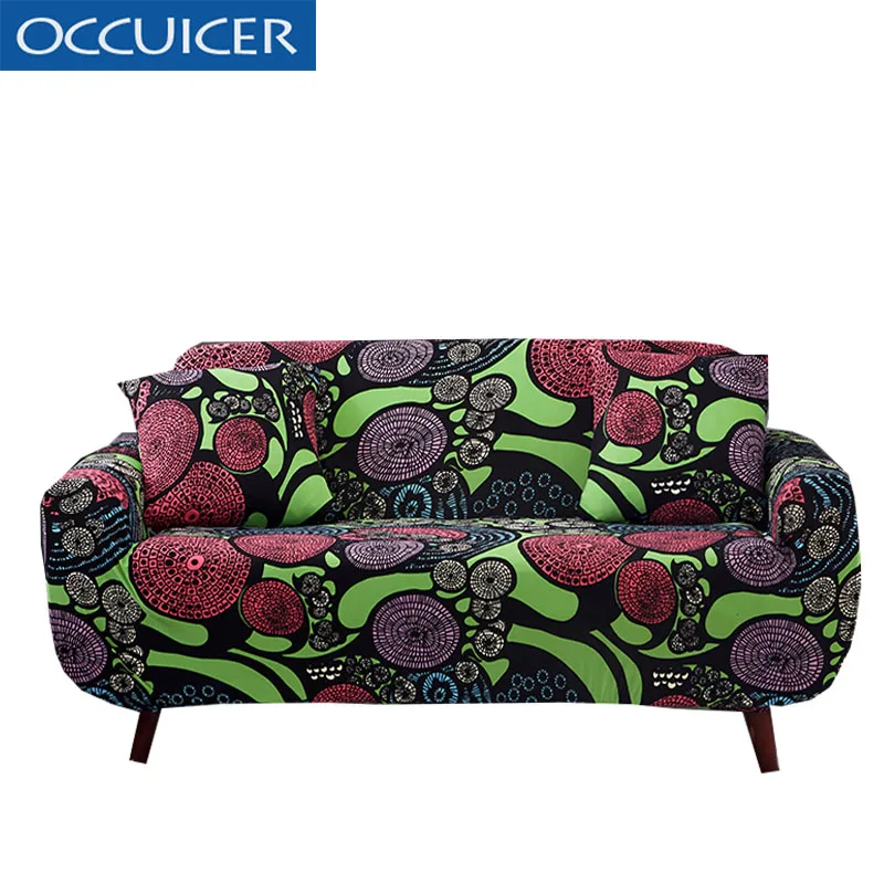 Зеленый лист птица шаблон полиэфирный чехол для дивана чехол для кресла все включено эластичность стрейч диван полотенце противоскользящие чехлы