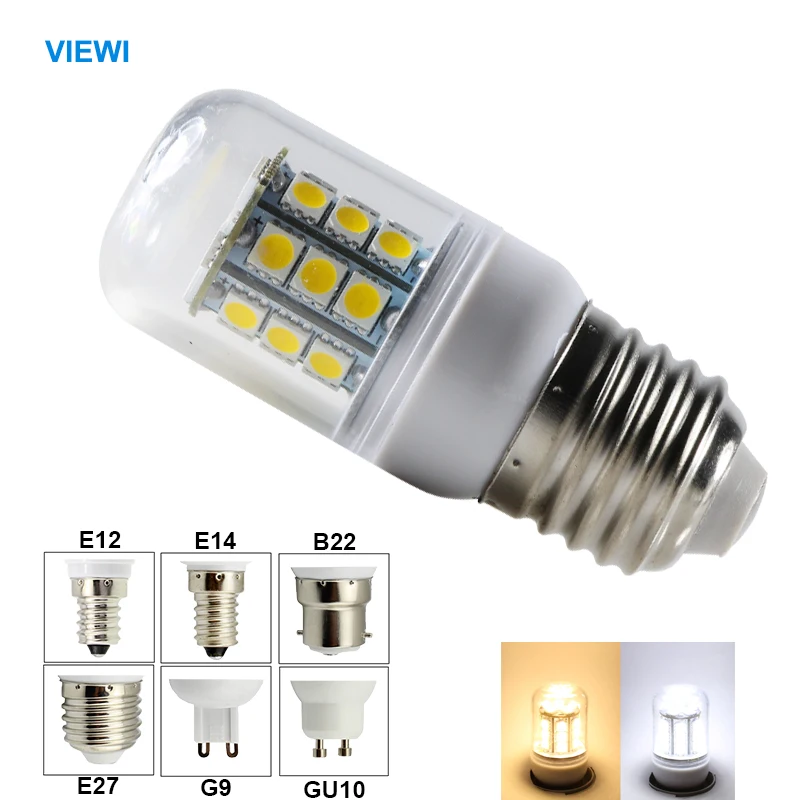 Viewi 10x ampoule led e14 E12 E27 B22 GU10 G9 corn bulb light Ac Dc 12v