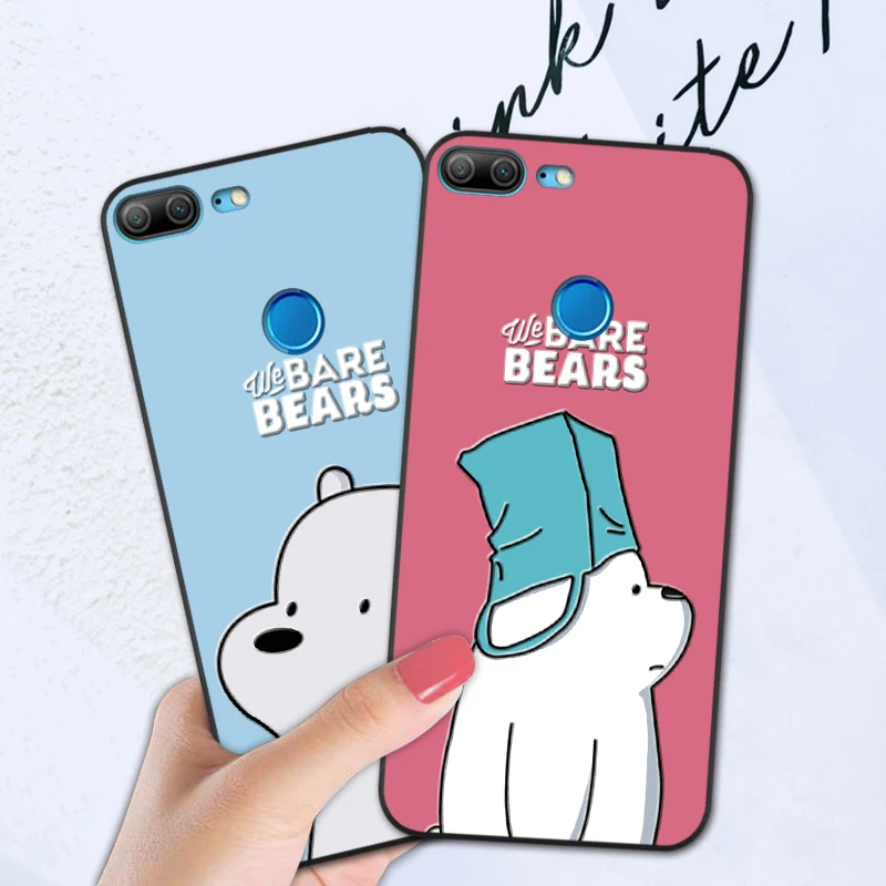 

3D Cartoon We Bare Bears Funny Case For Huawei P8 P9 P10 Plus Soft Cover Fundas Case For Huawei Honor 8 8C 8S 9 10 Lite 9i 10i